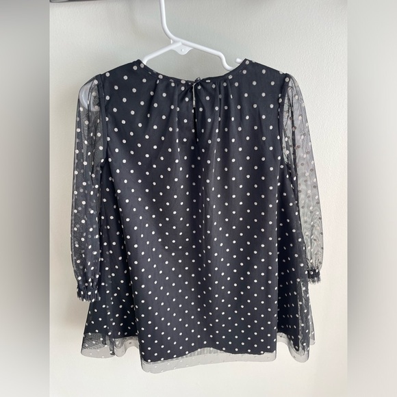 Baby Gap Toddler Girl Flocked Tulle Dress - Black Polka Dot - Size 4 Years - NWT - Picture 8 of 10